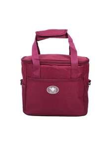 1pc Large Capacity Insulated Lunch Bag With Shoulder Strap, Waterproof Oxford Cloth Cooler Tote For Work, Picnic And Outdoor Activities, Keeps Food & Drinks Cold Or Warm, Perfect For Office, School, Or Camping, Lunch Bag Insulated, Summer Outdoor Bags For Food, Picnic Camping Bags - Multicolor - View 11