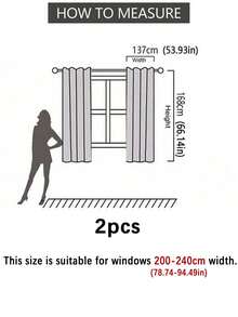 1 件遮光薄纱窗帘，实用多用途，适用于阳台、客厅和度假屋