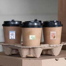 500PCS Flower Stamp Stickers Roll 10 Style Flower Aesthetic Stickers Waterproof Vinyl Stickers (500PCS Per Roll) - Multicolor - View 7