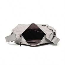 Women's Lightweight Cross-Body Bag, Multi-Zipper Shoulder Bag, Water-Resistant Nylon Fabric, Coin Purse