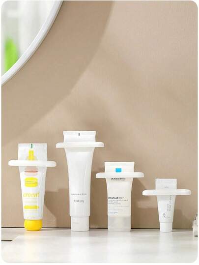 2个装手动护手霜按压器、洁面乳、牙膏挤压器，日式新款慵懒创意牙膏架，简约设计，适用于浴室、化妆、家居装饰、梳妆台、旅行、卧室、化妆配件、圣诞礼物、化妆品、化妆工具、便宜好物、礼物、女士礼物、圣诞礼物、赠品、旅行、便宜好物、旅行必备