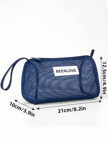 1Pc/Set Macaron Colors Mesh Beach Tote Bag Set With Phone Pocket, Nylon Casual Transparent Toiletry Bag Set With Zipper, Large Capacity Lightweight Storage Bag, Oversized Sandproof Swim Tote, Portable Reusable Summer Tote Bag With Hanging Handle, S/L Wash Bag Gift For New Semester, Spring/Early Summer, Anniversary, Vacation, Daily Use, Holiday, Mother's Day Gift, New Style In 2025.