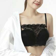 3 Peças Borboletas Elegantes Antirreflexo Almofadas de Sutiã - Sutiã Confortável e da Moda, Acolchoado de Renda Tricotado para Mulheres