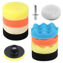 8pcs Car Foam Drill Buffing And Polishing Pad Kit, Compound Sponge And Wool Buffing Pads Cutting Buffing Pad Kit,Car Buffer Polishing Kit, Sponge Pad Kit For Car Auto Polish For Drill Buffing, Car Sanding, Polishing, Waxing, Cleaning Set - Multicolor - View 16
