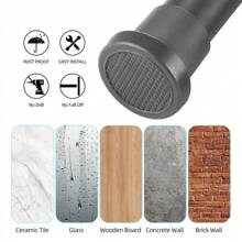 1 Stück einstellbare Metall-Teleskopstange (Grau) - Keine Bohrung Federspannung Gardinenstange 31"-98", Schwerlast Dusch- & Fenstervorhangstange für Badezimmer, Wohnmobil, Kleiderschrank, Wohnzimmer, Schlafzimmer - Einfache Installation Heim-Badezimmer-Dekoration Herbst-Dekoration Badezimmer-Accessoires Schulanfang