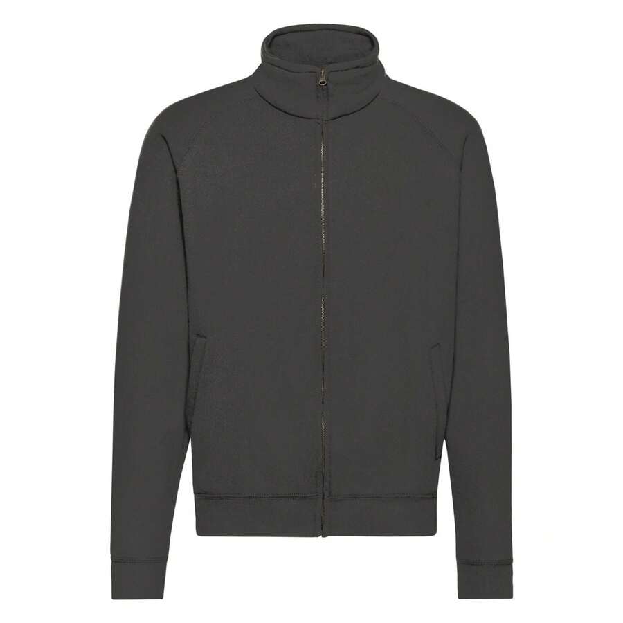 Fruit of the Loom Mens Classic Plain Sweat Jacket (Light Graphite) - Grey - View 1