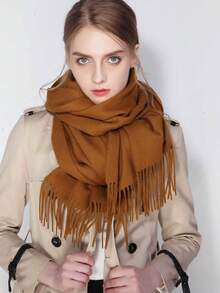 Women's Pashmina Scarf/Shawl/Long Winter Scarf - Caramelo - View 2