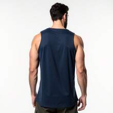 Kit 03 Dry Fit Men's Sports Tank Top Fitness Quick Dry Gym Training Breathable - Màu xanh lam - Xem 4