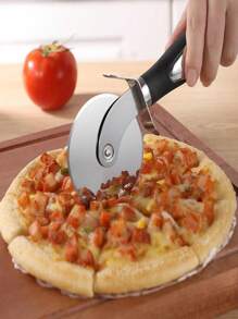 1/2 Stücke Edelstahl Pizzaschneider, Käsespachtel, Dünnkrust Pizzarad, Backwerkzeug, Pizzaschneider, Muttertag