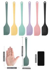 1 pieza (9,4 pulgadas) Espátula de silicona sin costuras, resistente al calor, raspador suave de cocina, espátula para revolver crema, para cocinar y hornear