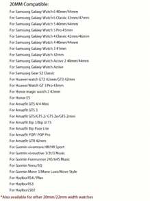 Floral Engraved Flowers Bands Compatible With Samsung Galaxy Watch 7 6 5 4 40mm 44mm/5 Pro/6 Classic 47mm/ Watch 4 Classic/Active 2, 20mm 45mm/Galaxy Active 2/Galaxy Watch 3/Watch 4 Classic 42mm 46mm Watch 6 47mm 43mm, 20mm Soft Silicone Sport Replacement Strap Compatible With Huawei Honor Garmin Amazfit Watch Straps For Women And Men