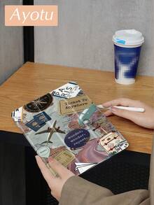 Ayotu Custodia protettiva da viaggio compatibile con Samsung Galaxy Tab/iPad, iPad 9a/8a/7a generazione 10.2 pollici, custodia per nuovo iPad 10a generazione, con funzione auto sveglia/sospensione, protezione angoli anti caduta - Multicolore - Visualizzare 4