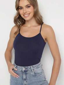 4件装女式纯色休闲百搭吊带背心