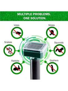 1/2/3件太阳能超声波驱虫器，防水花园农场驱虫器，适用于啮齿动物、昆虫、鼹鼠、蛇和鸟