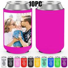 Customizable Beer Sleeves, Personalized With Logo, Name, Photo, Font, Ideal For Parties, Gatherings, Home, Travel, Custom Beverage Bottle Coolers With Initial Text Letter Combination Design, Fun Birthday, Wedding, Party Gifts (Non-Food Contact)
