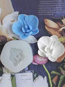 1 件全新玫瑰形硅胶模具，3D 蝴蝶兰花香皂蜡烛装饰工具模具，树脂和聚合物粘土工艺及 DIY 装饰品，手工礼品制作用品，适用于婚礼毕业生日派对装饰 - 白色A - 查看 1