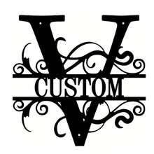 1 Fine Metal Art Logo - Personalized Last Name Logo, Name Design, Home Decoration With Custom Initials Thumbnail, Classic Style, Wall-Mounted Wall Art Decoration For Theme Parties, Perfect Heartfelt Gifts For Friends And Family