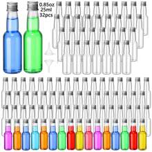 48pcs 25ml 50ml Mini Liquor Bottles Set, Mini Empty Plastic Shot Bottles, Airtight Spirit Bottle With Caps Mini Wine Bottles, Bar Party Supplies Thanksgiving, Halloween, And Christmas Are Applicable Durable Multi-Use For Juice, Sauces, Coffee