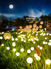 Firefly Solar Garden Light Outdoor 1/2/5 Packs Firefly Light Waterproof Swinging Garden Light Suitable For Small Road Decoration Christmas Decoration Courtyard Decoration Terrace Landscape Decoration Garden Decoration Courtyard Decoration, 6 LEDs Per Piece