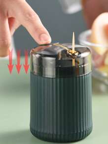 1pc/2pcs Push Down Automatic Toothpick Holder. Creative Organizer With Light, Luxury Style For Living Room. Perfect Toothpick Bin