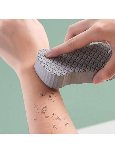 1pc Hanging Fish Scale Bath Sponge - Dual-Sided Exfoliating And Massage Shower Scrubber, Soft Foam Body Cleaning Sponge For Spa Experience, Easy-To-Clean And Quick-Drying Bathroom Accessory