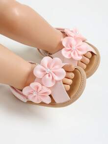 Infant Sandals, Newborn Anti-Slip Soft Rubber Sole Sandals, Infant Boys Open Toe Outdoor Casual Summer Toddler Shoes, Infant Summer Sandals 0-1 Years Old, Soft Bottom Non-Slip Sports Shoes, White Floral Breathable Infant Shoes 0-18 Months - Pink - View 13