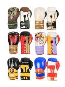 Gants de boxe imprimés pour hommes, femmes et jeunes, convenant à la boxe, au kickboxing, aux arts martiaux mixtes, au Muay Thai, à l'entraînement sur sac lourd, à la gym et aux sports. Idéal comme cadeau pour hommes et femmes.