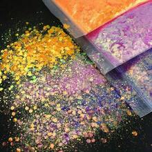 50g Iridescent Hexagon Glitter Flakes For Resin Crafts, Aurora Sequins Epoxy Resin Fillers For DIY Nail Art, Jewelry Casting Supplies - Multicolor - View 8