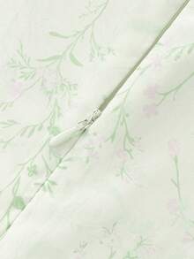 Balabala Vestido de niña con cuello alto bordado, estilo tradicional elegante - tinte verde - Ver 10