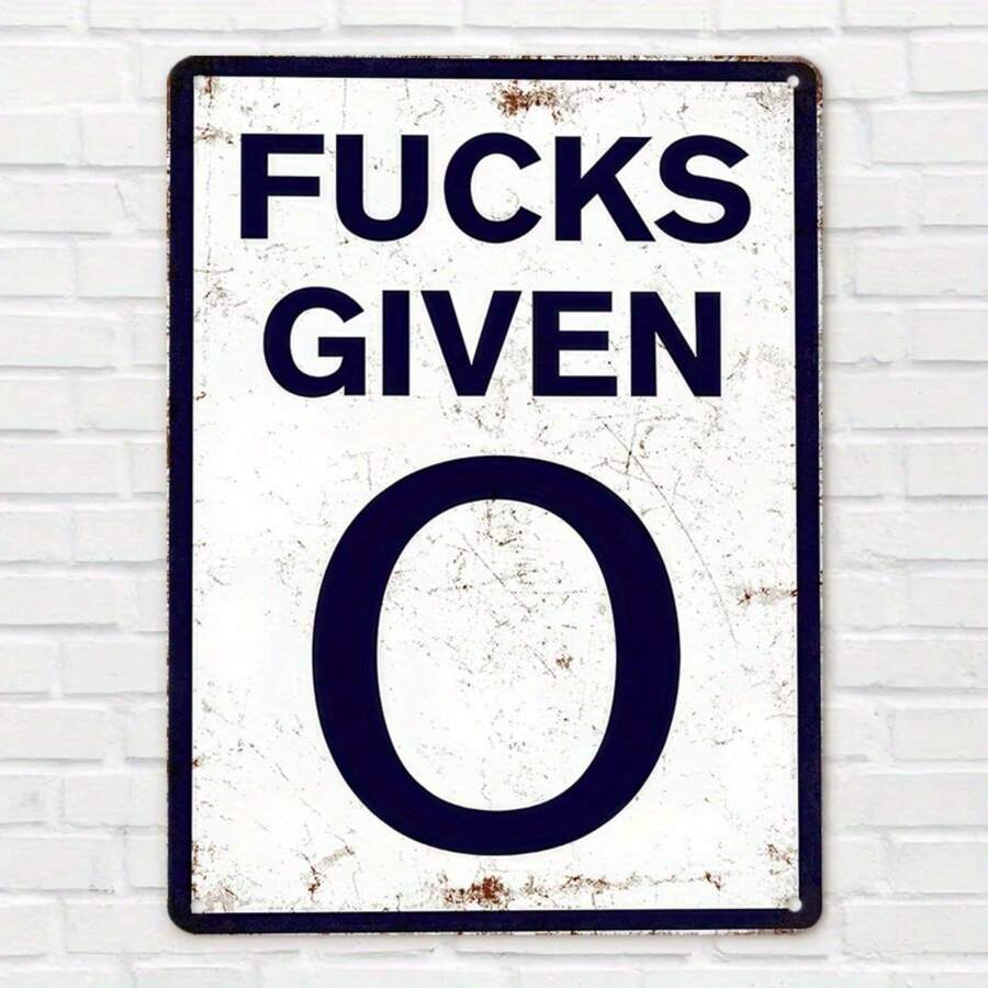 1PC Funny Tin Sign, Bold Humor Quote, Contemporary Decor, Ideal For Bedroom, Office, Or Man Cave, Unique Wall Art, High-Quality Metal, 8x12 Inches / 20x30 Cm - 彩色 - 查看 1