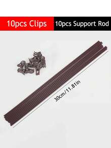 10 piezas/20 piezas Soporte para plantas de alambre de hierro con forma de vid y pinza para flores, poste de soporte para flores y plantas antialogamiento, pilar para plantas, marco de enredaderas, horticultura, fijación, planta en maceta - Soporte verde con diseño de mariposa hecho a mano, pinza para tallos de orquídeas, soporte para plantas, pinza de plástico para enredaderas, crecimiento de flores, pinza para ramas verticales, pinza de soporte para plantas de jardín