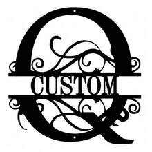 1 Fine Metal Art Logo - Personalized Last Name Logo, Name Design, Home Decoration With Custom Initials Thumbnail, Classic Style, Wall-Mounted Wall Art Decoration For Theme Parties, Perfect Heartfelt Gifts For Friends And Family