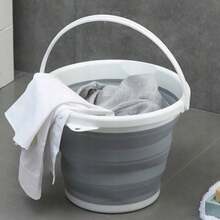 10L Collapsible Silicone Bucket, Simple & Fashionable, Suitable For Summer - Grey - View 5