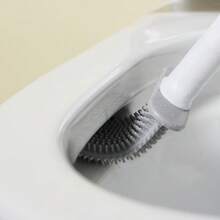 Escova Sanitária Para Limpar Vaso Privada Silicone Com Suporte Banheiro - Aleatória - Visão 8