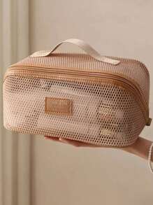 Nylon Mesh Cosmetic Bag,Travel Make Up Bag,Beach Bags For Women,Travel Bags For Women,Travel Organizer Bags,Toiletry Bag,Organization And Storage,Travel Accessories,Travel Essentials,Cruise Essentials,Bathroom Storage, Jewelry Storage, Lip Gloss Storage, Nail Polish Storage, Cosmetics Storage,Mother's Day Gifts, Easter Gifts