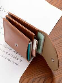 Minimalist Silver Clasp Pouch, Wallet, High-Quality Compact Coin Purse, Large Capacity Card Holder - Multicolor - View 3