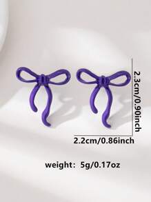 1 Pair Fashionable Luxury Exquisite Versatile Elegant High-End Unique Bow Women Earrings