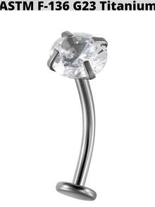 1 chiếc khuyên rốn bằng titan hình tròn đính đá opal, ren trong, kiểu dáng nổi, thời trang, đính đá zirconia, thích hợp cho cả nam và nữ. - Màu titan - Xem 20