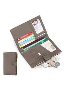 1 件 RFID 屏蔽超薄多功能护照夹，PU 皮革钱包证件卡收纳盒，适合所有季节正式/商务正式情人节创意 - 多色 - 查看 10