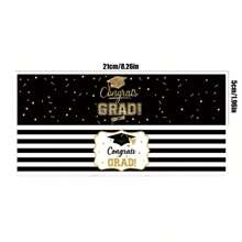 10pcs/20pcs/40pcs 2026Class Of Bottle Wrappers Graduation Water Bottle Labels Black And Gold Graduation Party Favors