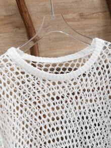 Lightweight Knit Cardigan Sweater, Women's Round Neck Long Sleeve Casual Fashion Crochet Pullover Loose Knit Jumper, Summer