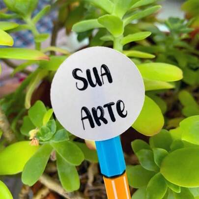 480 Peças Etiquetas Personalizadas com Foto com Nome com sua logo Personalizado - 4x4cm Redondo