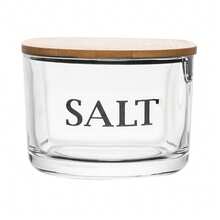 Glass Salt Shaker With Bamboo Lid 10x10x8cm - Wolff - Trong sáng - Xem 3