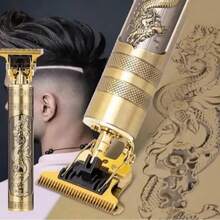 Máquina Profissional Barba Cabelo Dragon Cortar Acabamento Pezinho Tomate MAG-017 - Rosa ouro - Visão 4