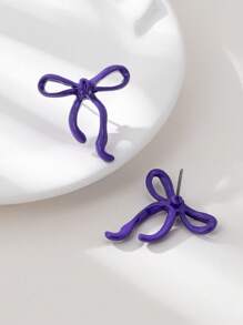 1 Pair Fashionable Luxury Exquisite Versatile Elegant High-End Unique Bow Women Earrings