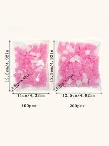 50/100/200pcs Heart-Shaped Filler, Mixed Color Gift Box Decor Accessories For Valentine's Day, Mother's Day, Thanksgiving, Christmas, Birthday, Gift Wrapping, Theme Party, Table Decor, Love DIY Craft - Multicolor - View 6