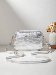 Bolso cruzado pequeño, bolsa bandolera, bolsa de teléfono, con estampado de piel de cocodrilo, de moda y nuevo