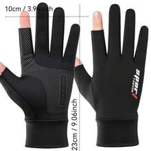 1 Pair Cooling Breathable Anti-Slip Fingerless Gloves, Touchscreen Fishing Gloves, Suitable For Fitness, Cycling, Driving, Rowing, Biking, Baseball, Badminton
