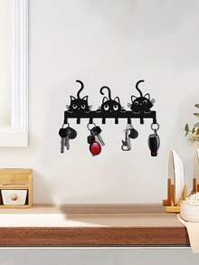 1 móc treo chìa khóa kệ tường kim loại nghệ thuật trang trí móc chìa khóa áo khoác và mũ lối vào - Nhiều màu - Xem 1