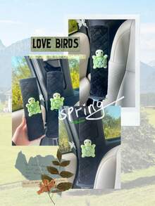 Cute Turtle Car Seat Belt Covers, Soft Anti-Chafe Shoulder Protector - Turtle Shoulders - View 3
